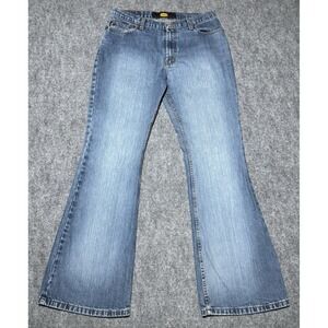VTG Todd Oldham Jeans Women 11  Blue Denim  90s Y2K Boot Flare Mid Rise 32x31